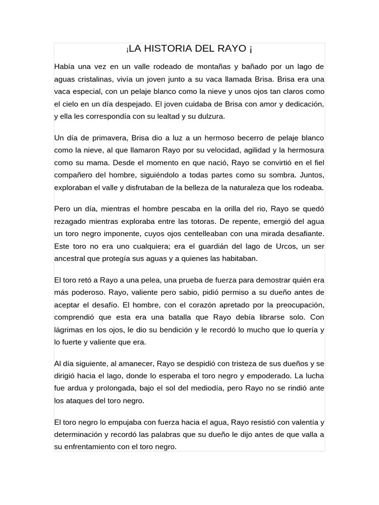 La Historia Del Rayo | PDF | Valor