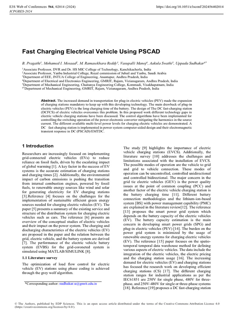 Fast Charging for Electric Vehicles | PDF | Electric Vehicle ...