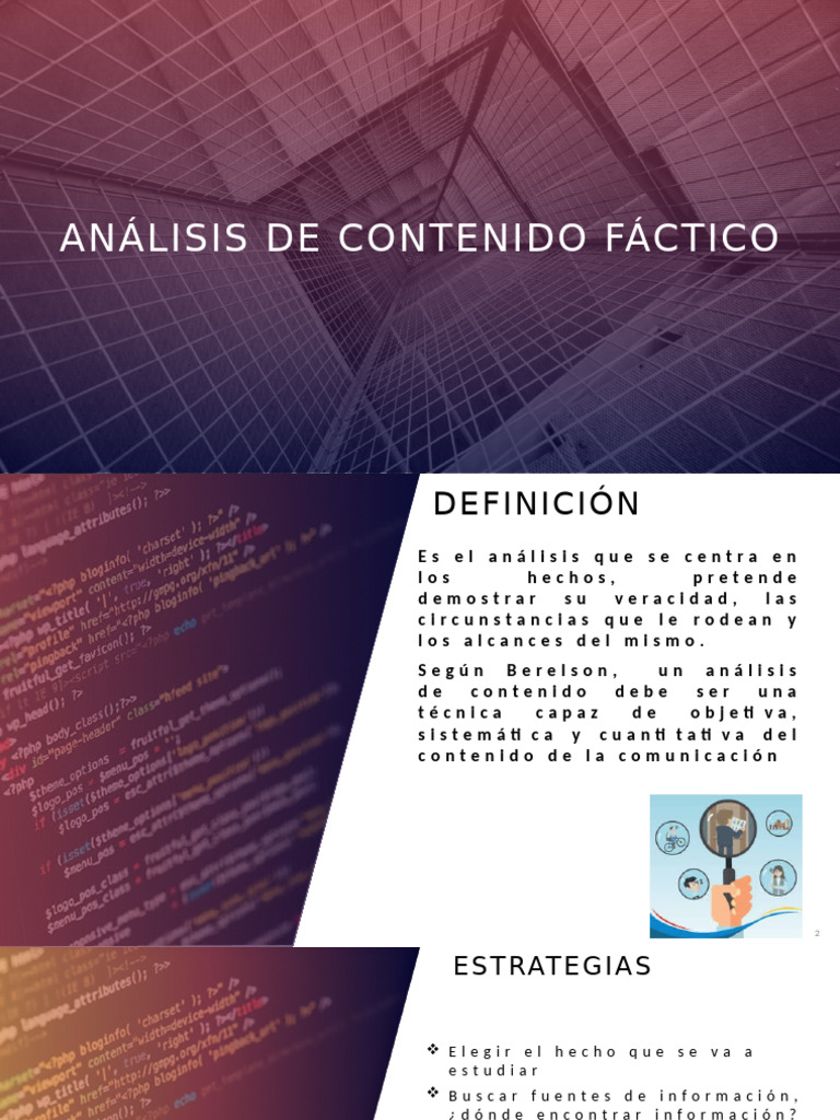 Análisis de Contenido Fáctico | PDF