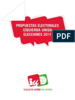 Propuestas Electorales Izquierda Unida Elecciones 2011