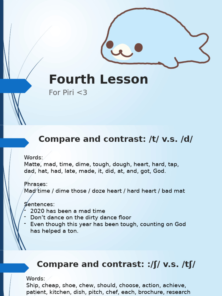 Phonetic Contrast Lessons for ESL | PDF | Language Arts & Discipline