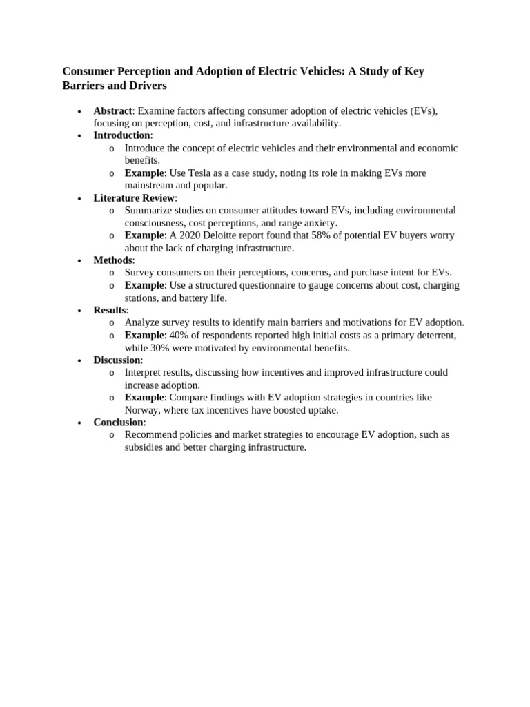 Consumer Perception and Adoption of Electric Vehicles | PDF