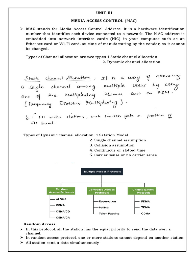Understanding Media Access Control (MAC) | PDF | Channel Access Method ...