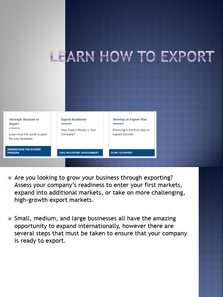 Chapter 6 - Learn How To Export | PDF | Exports | Sales