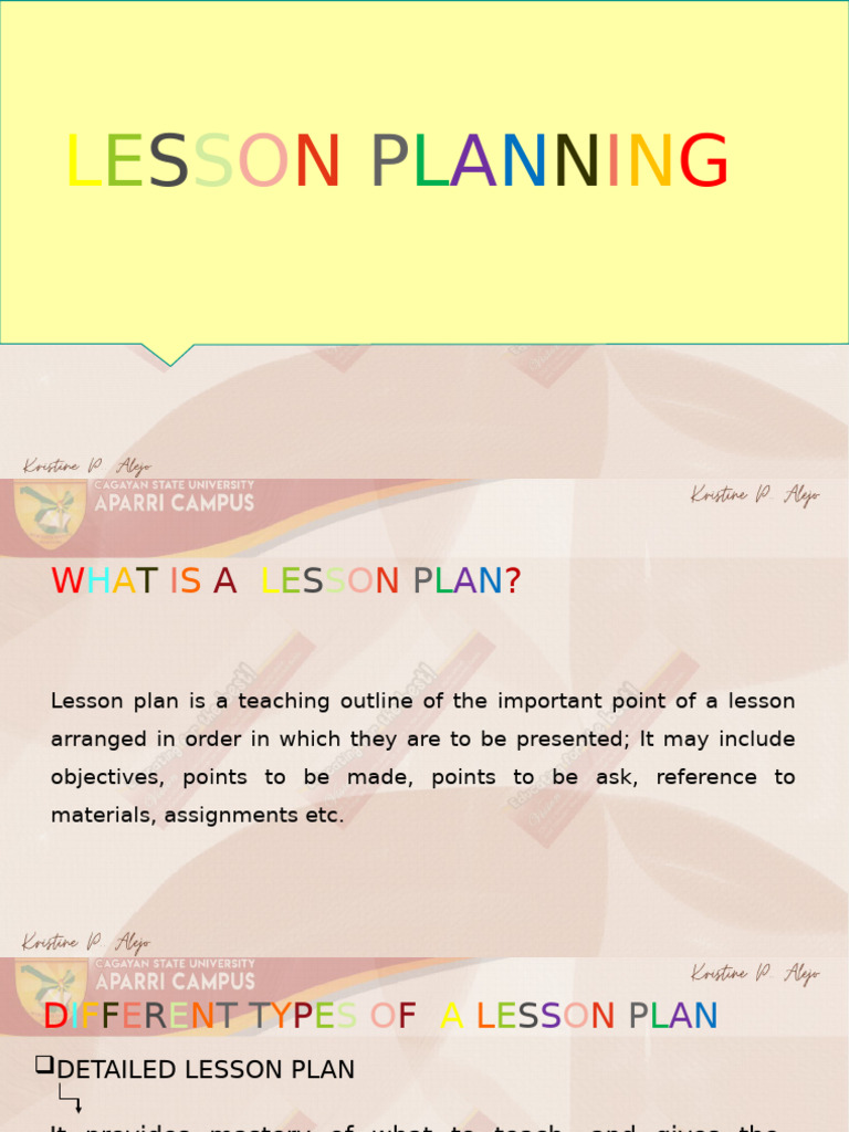 Comprehensive Guide to Lesson Plans | PDF | Lesson Plan | Learning
