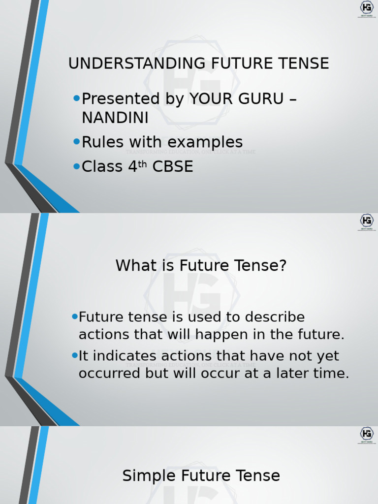 Future Tense Guide for Grade 4 | PDF | Self-Improvement