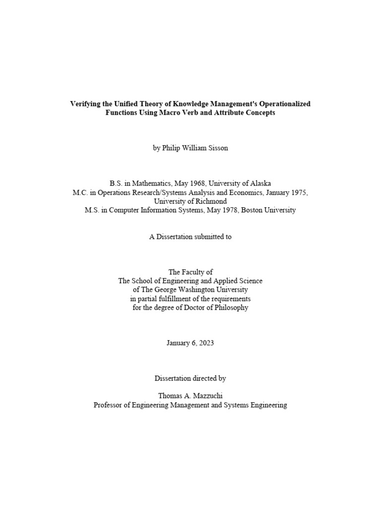 Unified Theory of Knowledge Management | PDF | Conceptual Model ...