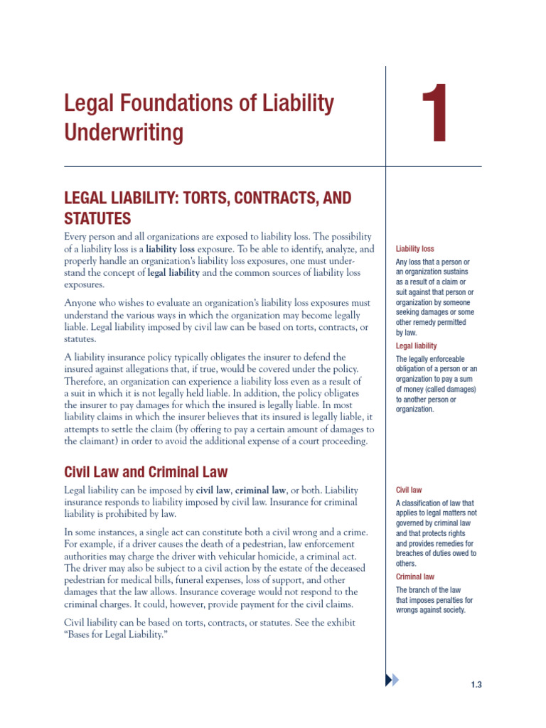 Legal Liability: Torts and Contracts Overview | PDF | Tort | Legal ...