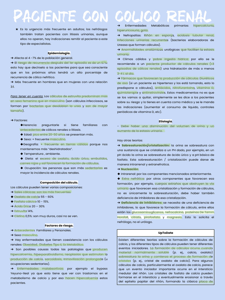 6 Manejo Del Cólico Renal | PDF | Sistema urinario | Riñón