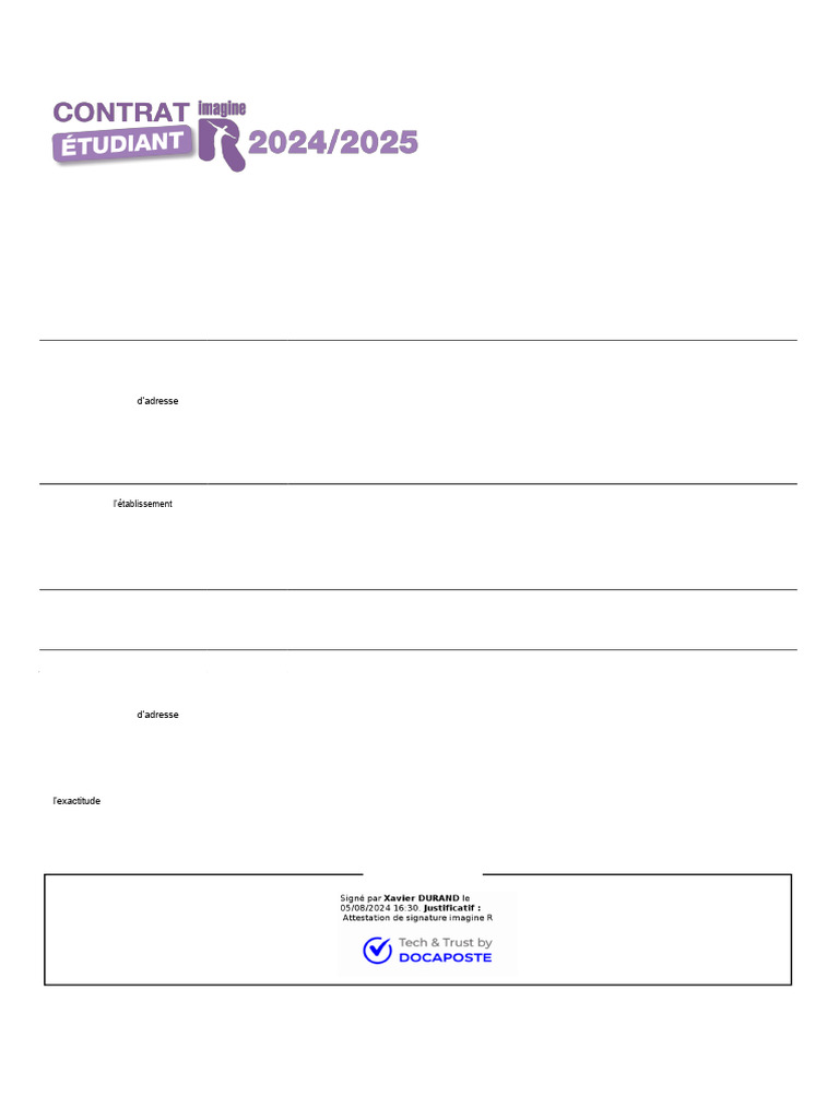 Contrat de souscription imagine R | PDF