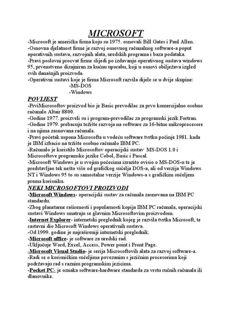 Microsoft | PDF