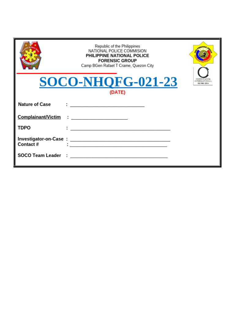 Forensic Investigation Request Template | PDF | Social Science