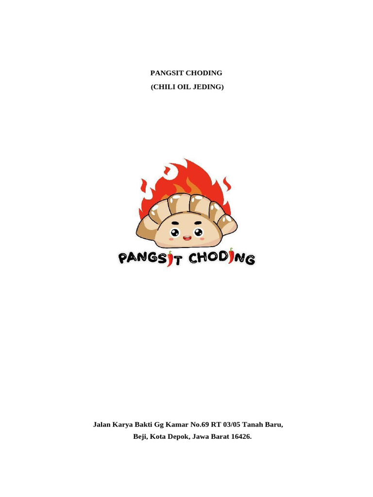 Pangsit Choding: Camilan Pedas Otentik | PDF