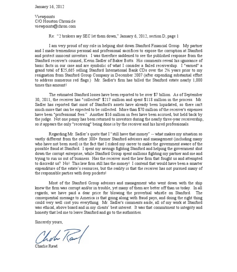 Rawl Letter Download Free PDF Receivership Financial Services