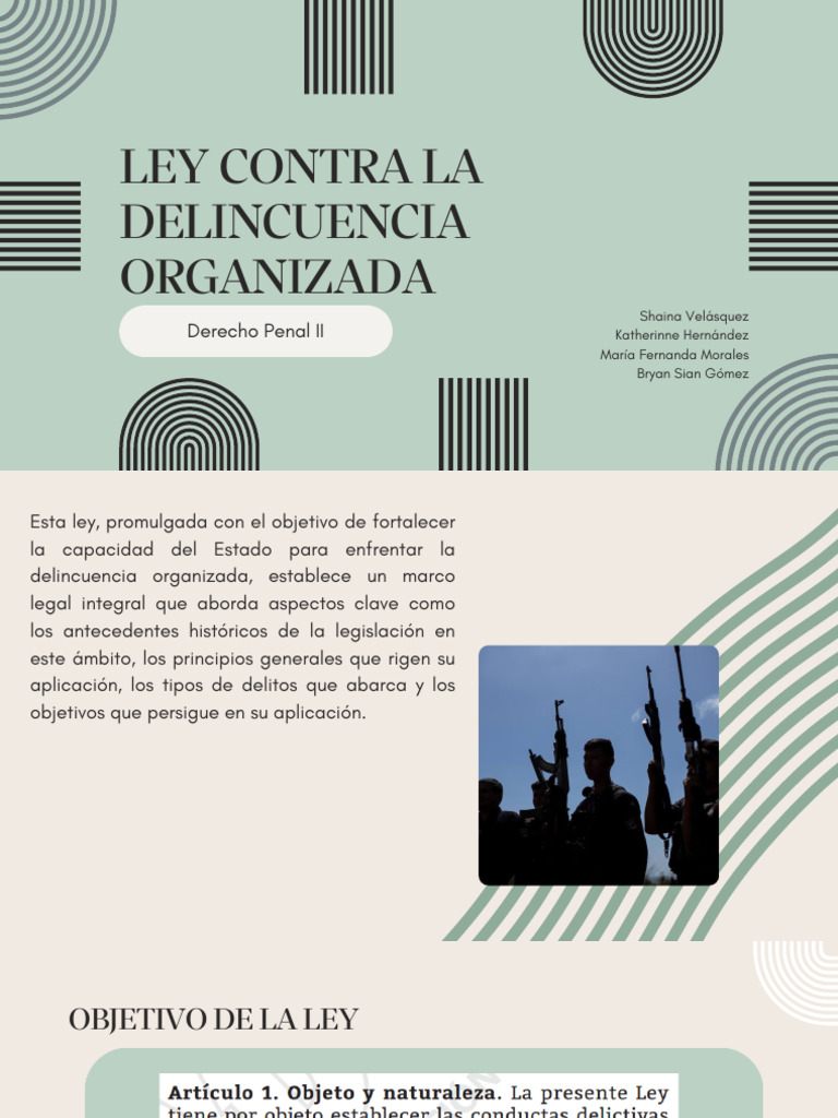 Ley Contra La Delincuencia Organizada | PDF | Crimen organizado | Justicia