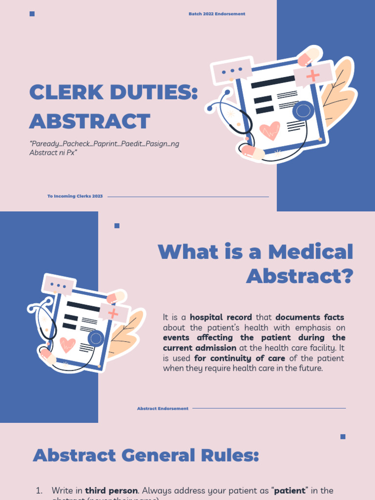 2022 To 2023 Medical Abstract Endorsement | PDF | Patient | Medical ...