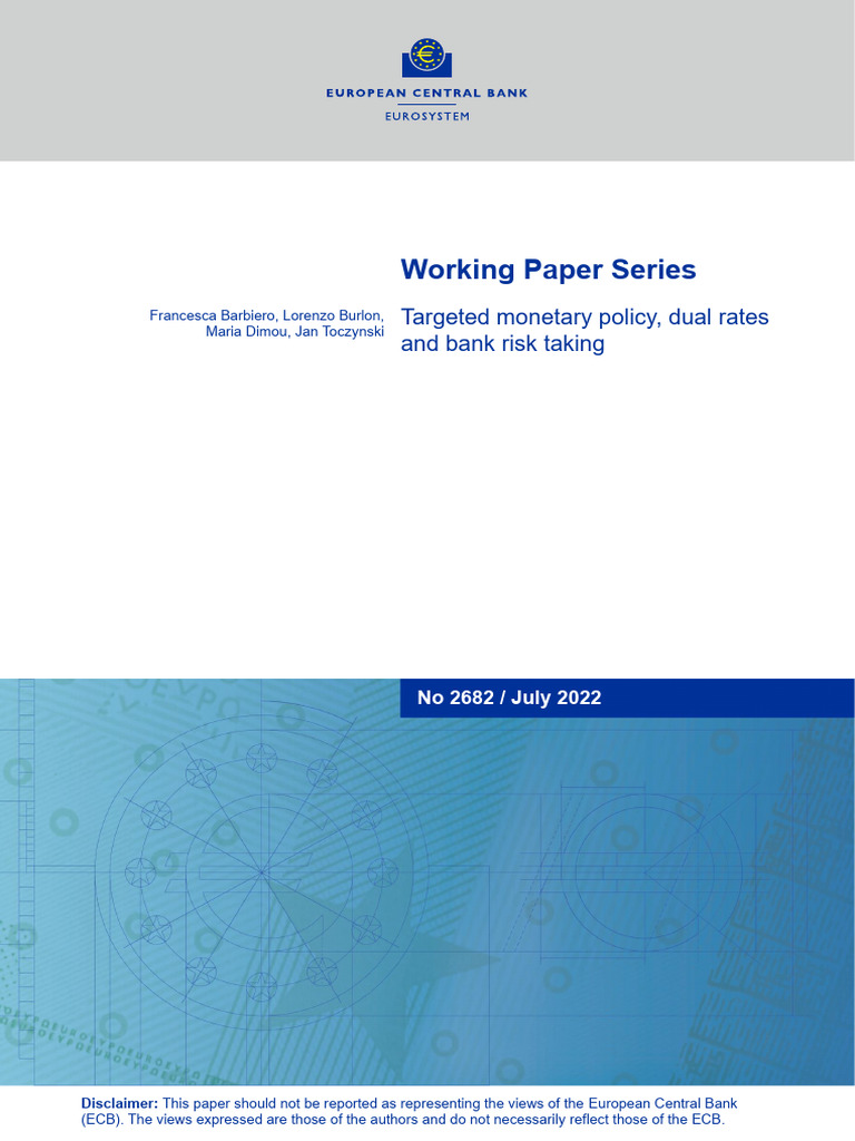 Targeted Monetary Policy, Dual Rates and Bank Risk Taking | PDF ...