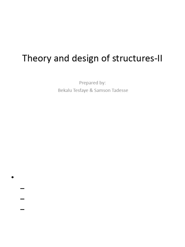 Theory and Design of structures-II | PDF | Structural Analysis ...