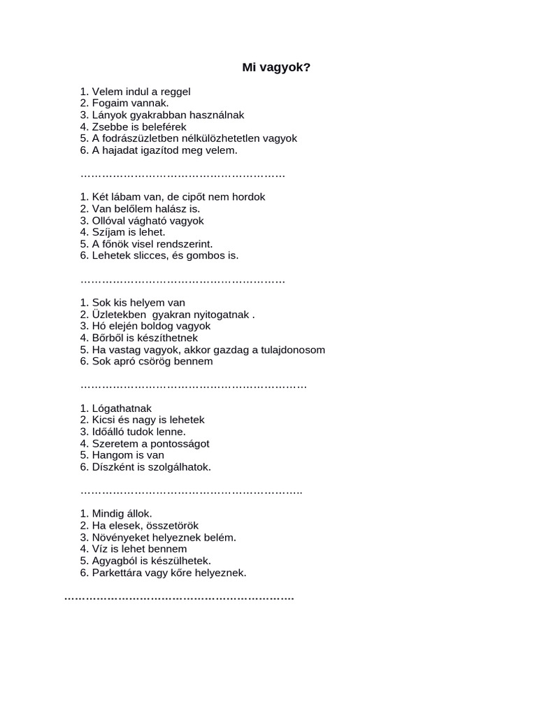 Mi Vagyok | PDF