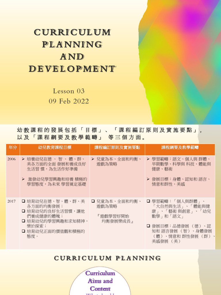 Early Childhood Curriculum Development | PDF | Learning | Multilingualism