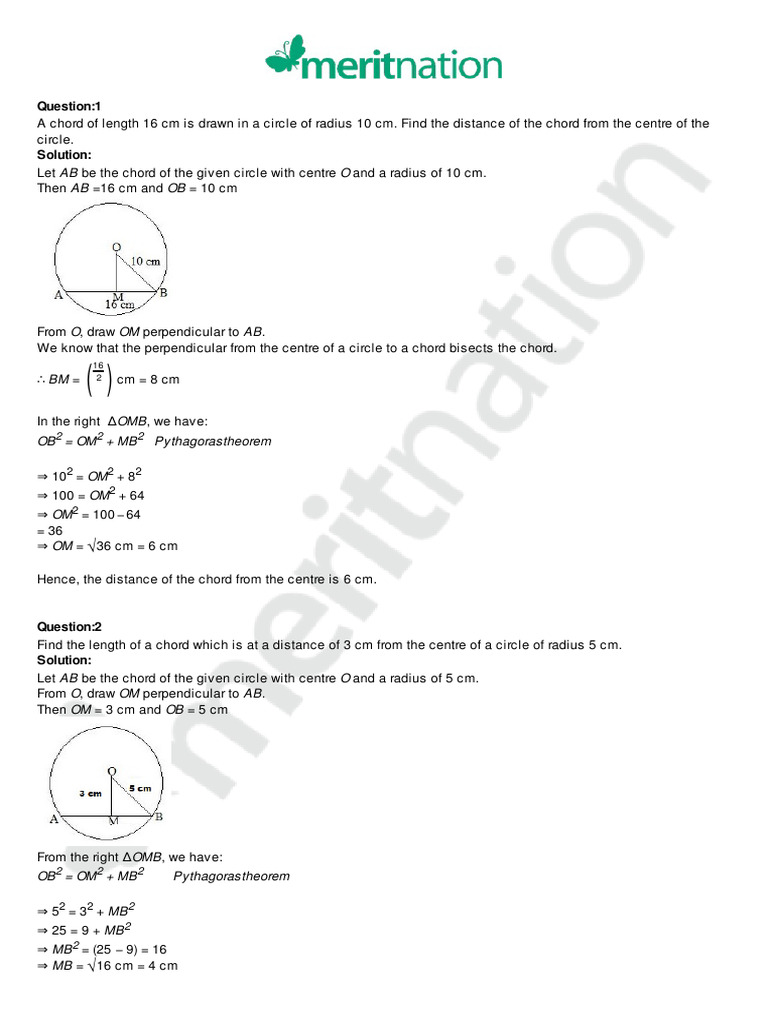 9th Circles | PDF | Circle | Perpendicular