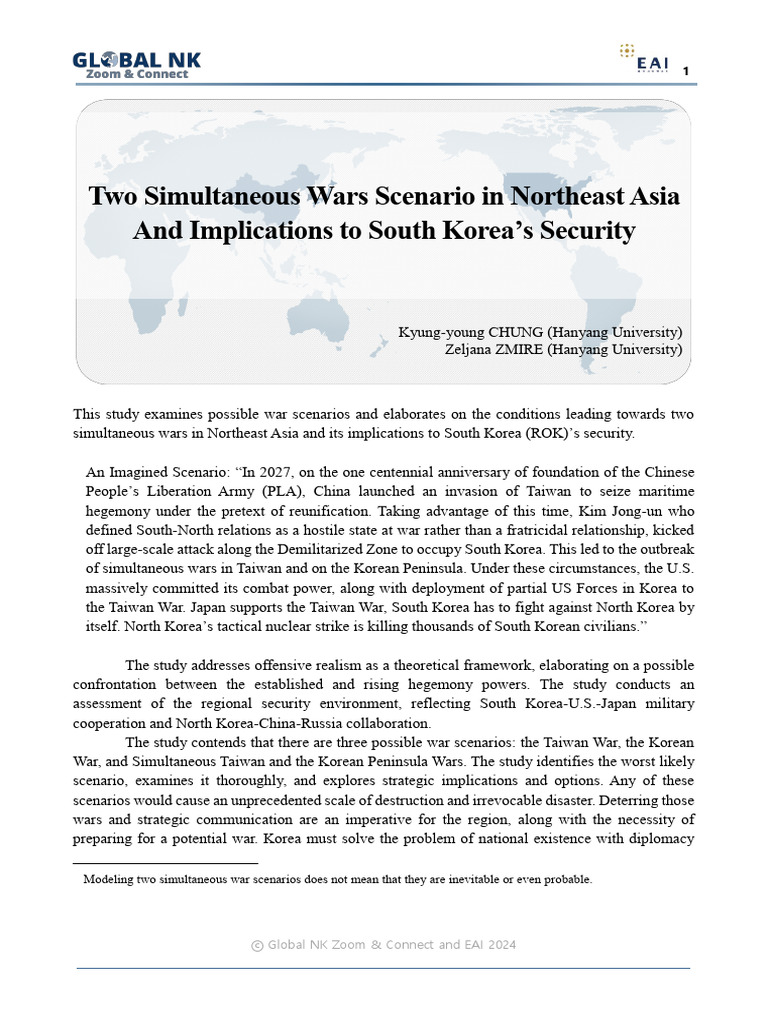 Two Simultaneous Wars Scenario | PDF | South Korea | World Politics