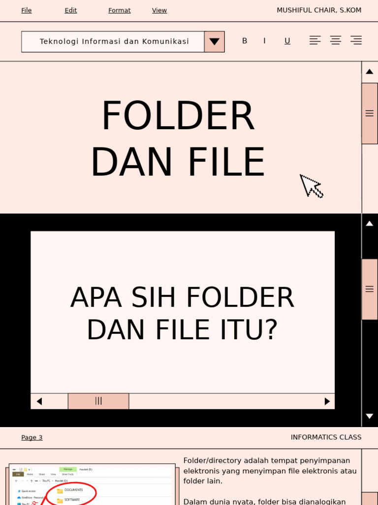 Pengelolaan Folder dan File Kelas 7 | PDF | Komputer