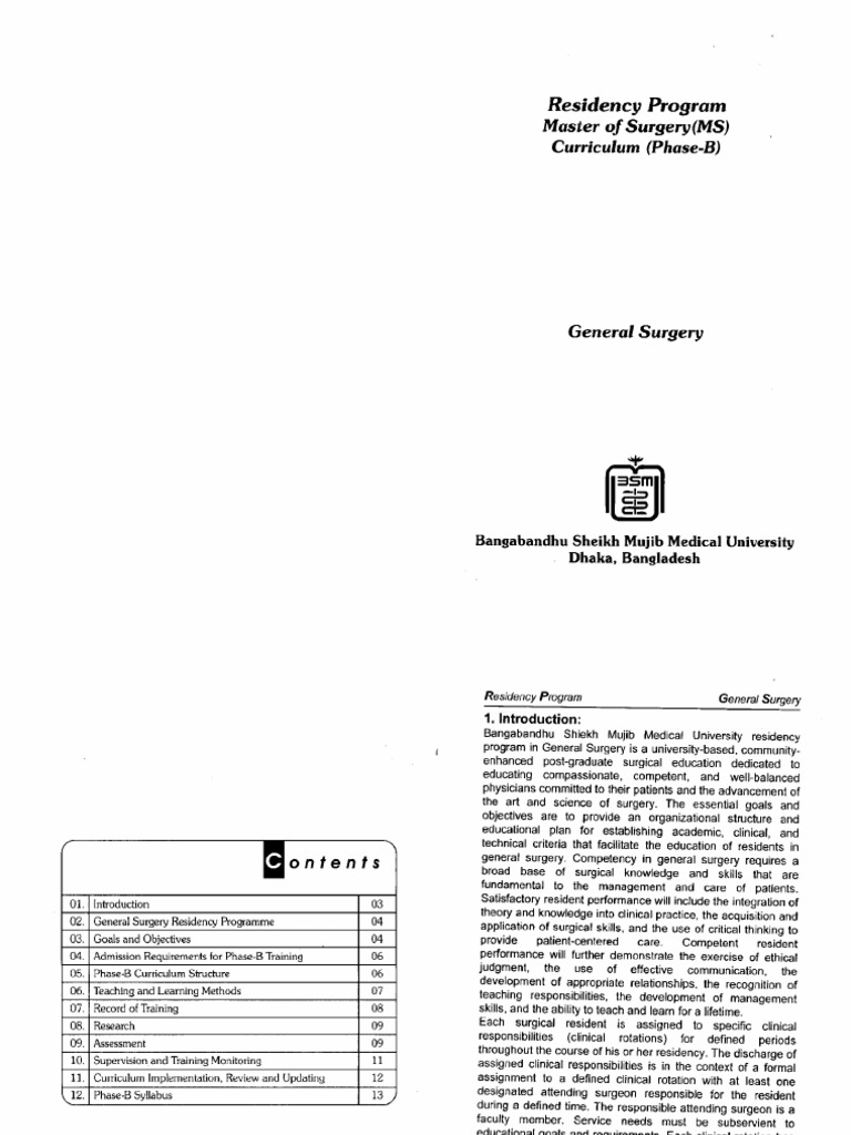 MS General Surgery Curriculum Phase-B | PDF