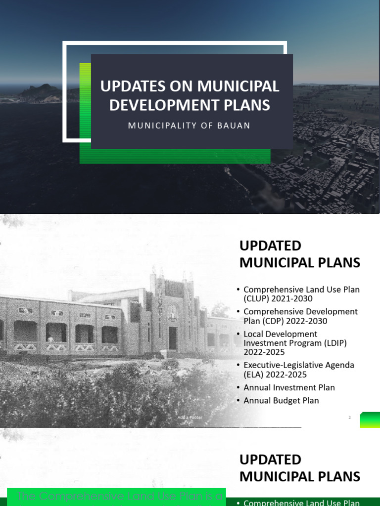 Bauan Municipal Development Plans 2023 | PDF | Infrastructure | Economies