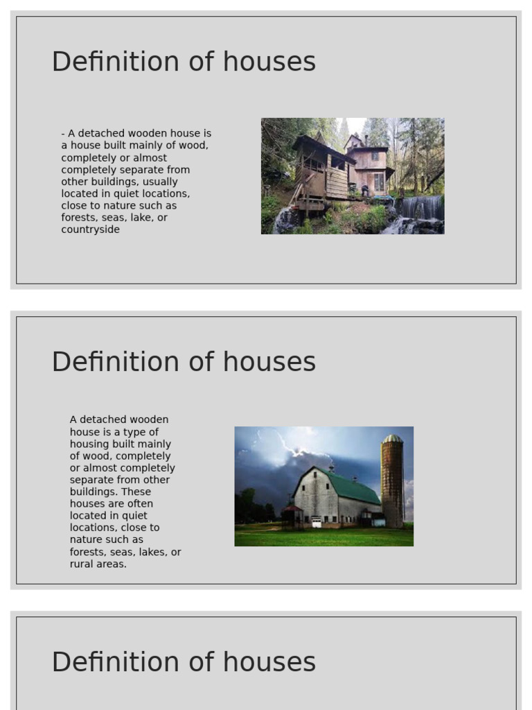 Types of Houses: Definitions & Features | PDF | Social Science | Home ...