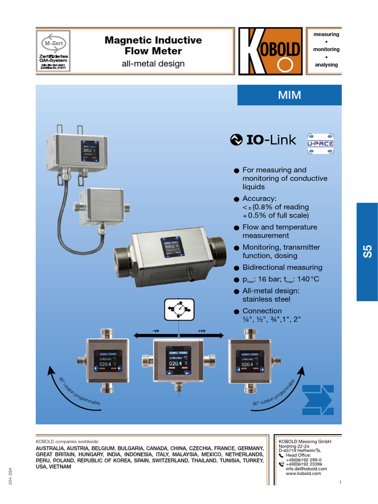 Magnetic Inductive Flow Meter MIM | PDF | Bipolar Junction Transistor ...
