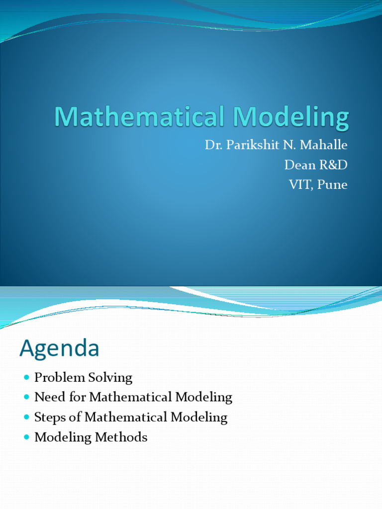 SRM 1 - UNIT 1 - PM - PPT 4 - Mathematical Modeling | PDF ...