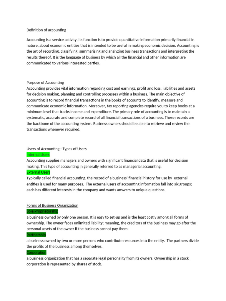 Understanding Accounting Basics and Principles | PDF | Financial ...