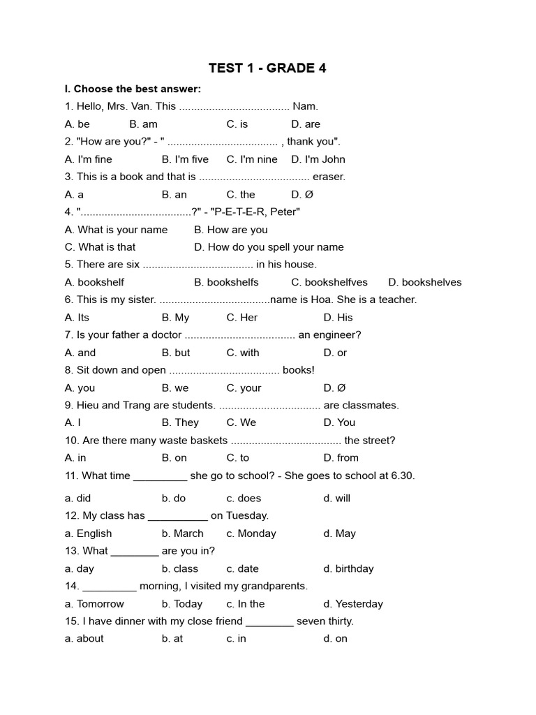 Test 1 - g4 | PDF