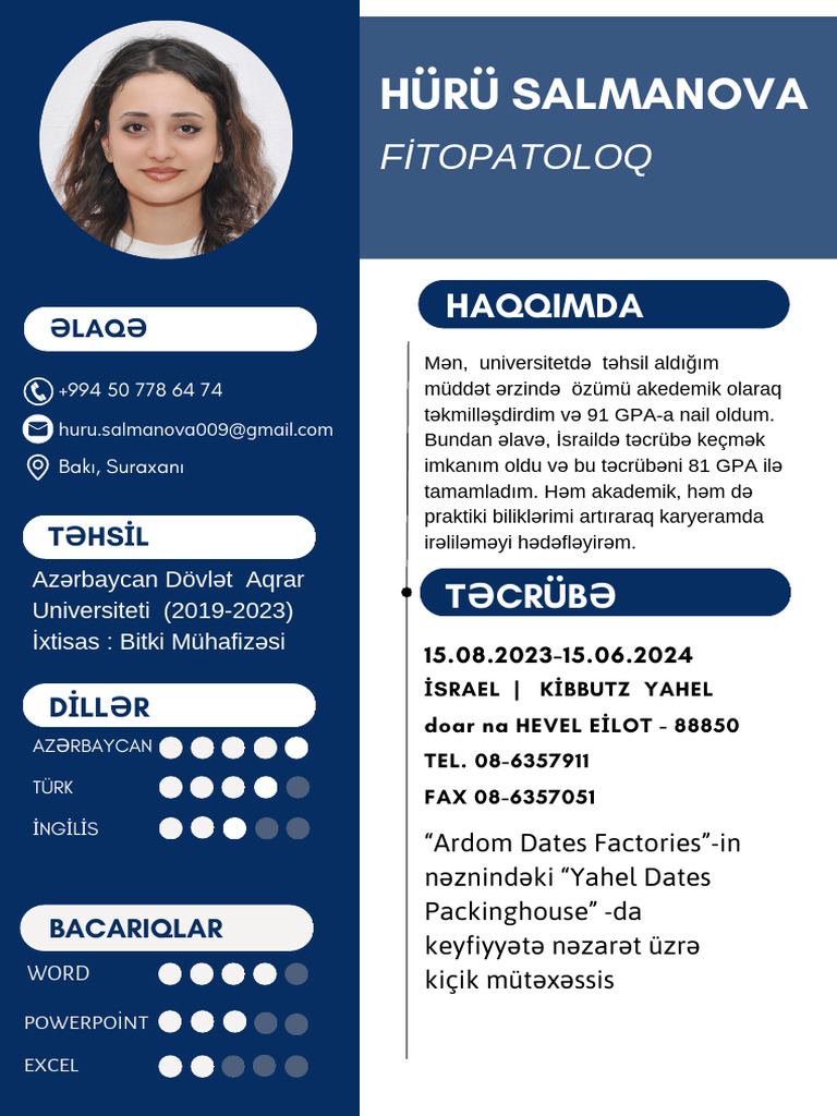 Salmanova Hürü CV | PDF