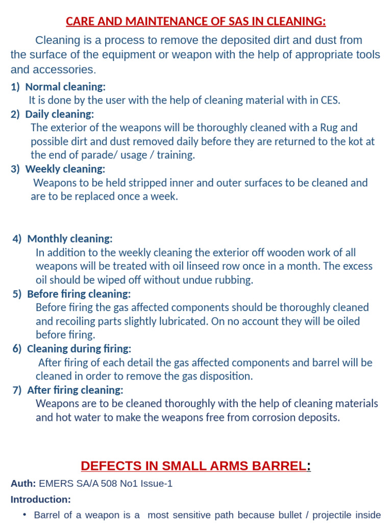 Small Arms Cleaning and Maintenance Guide | PDF | Gun Barrel | Corrosion