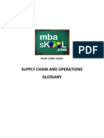 Supply Chain and Operations Glossary: Study. Learn. Share