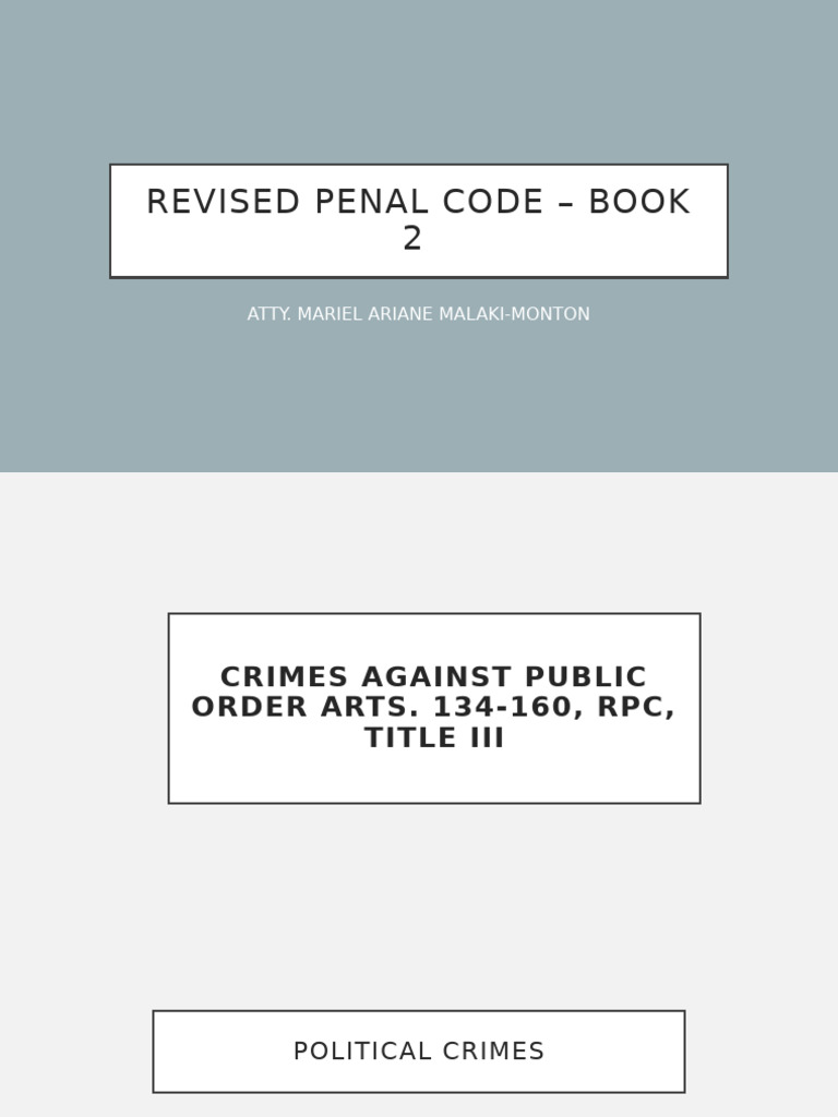 Crimes Against Public Order Rebellion Pdf Crimes Crime Violence
