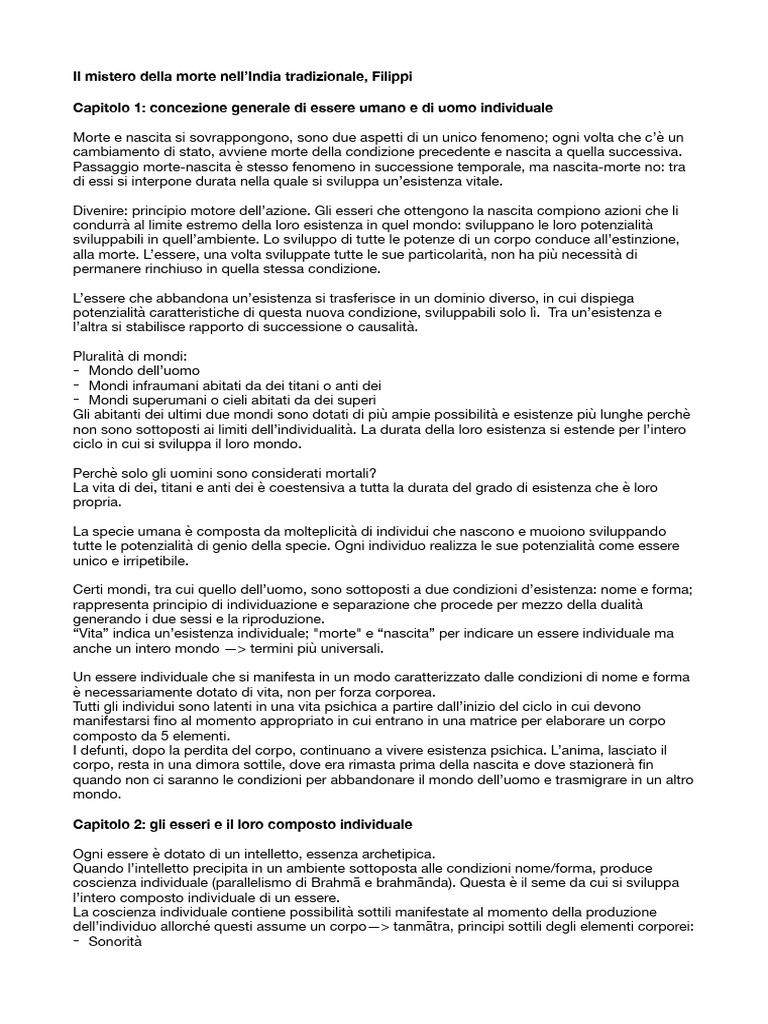 Riassunti - Il Mistero Della Morte Nell'india - PDF Tradizionale | PDF