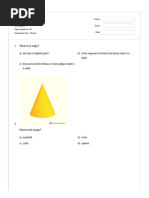 Grade 4 2D and 3D Shapes Worksheet | PDF