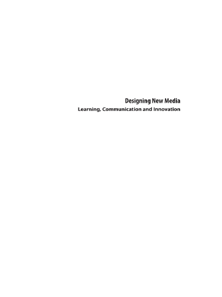 Designing New Media Learning Communication And Innovation Pdf