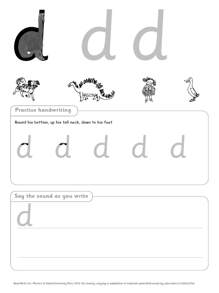 Handwriting Practice with Phonics | PDF