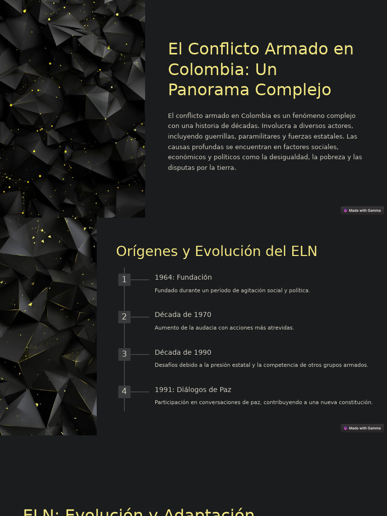 Conflicto Armado en Colombia: ELN y Paz | PDF | Guerra de guerrillas