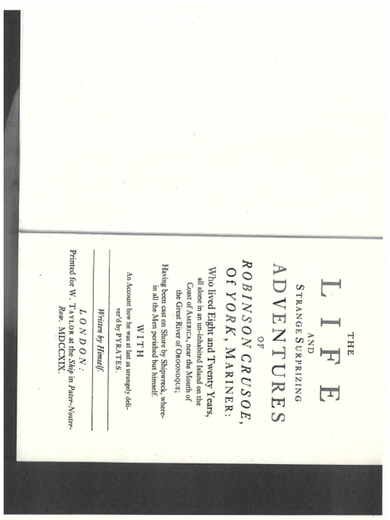 Robinson Crusoe-Text | PDF