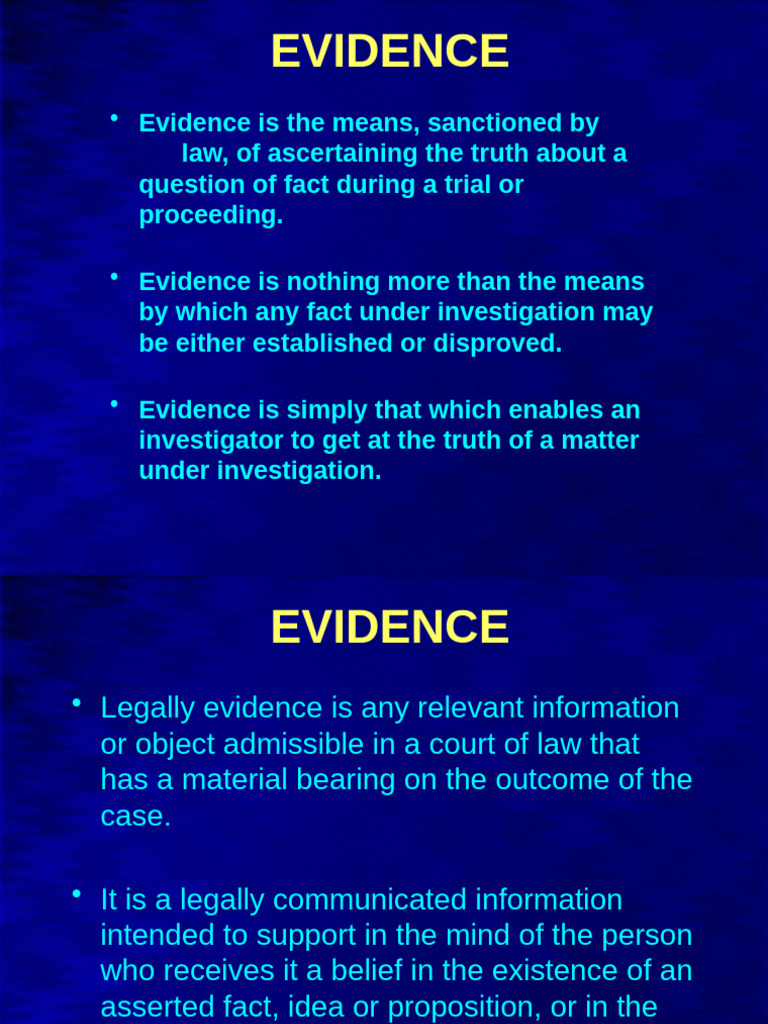 05 Evidence | PDF