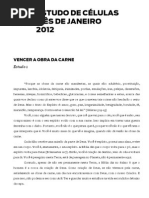 Projeto Vida - Estudos de      Células Janeiro 2012