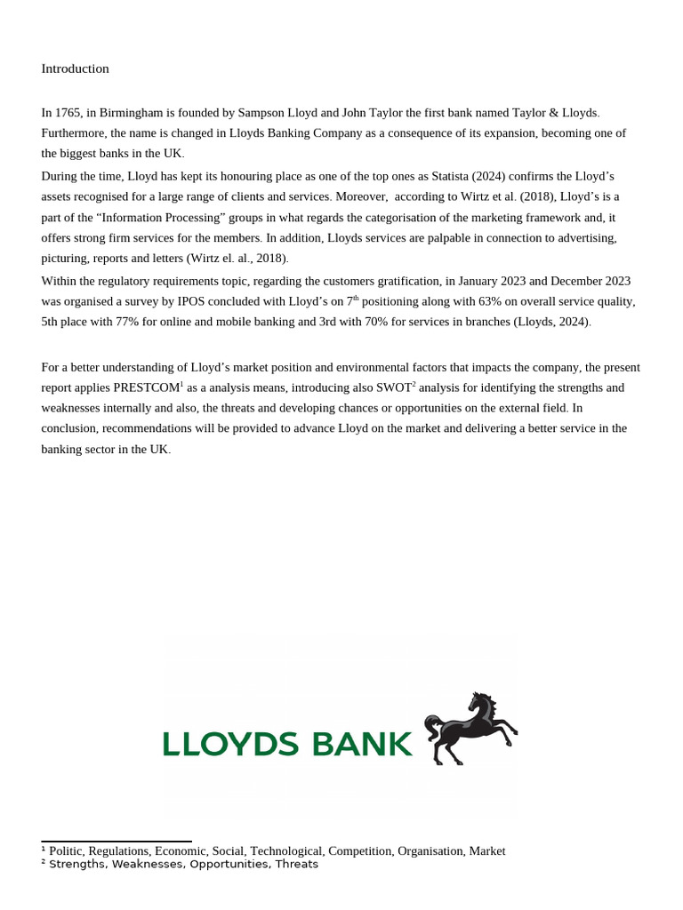 PRESTCOM Analysis of Lloyds Banking Group | PDF | Banks | Gross ...