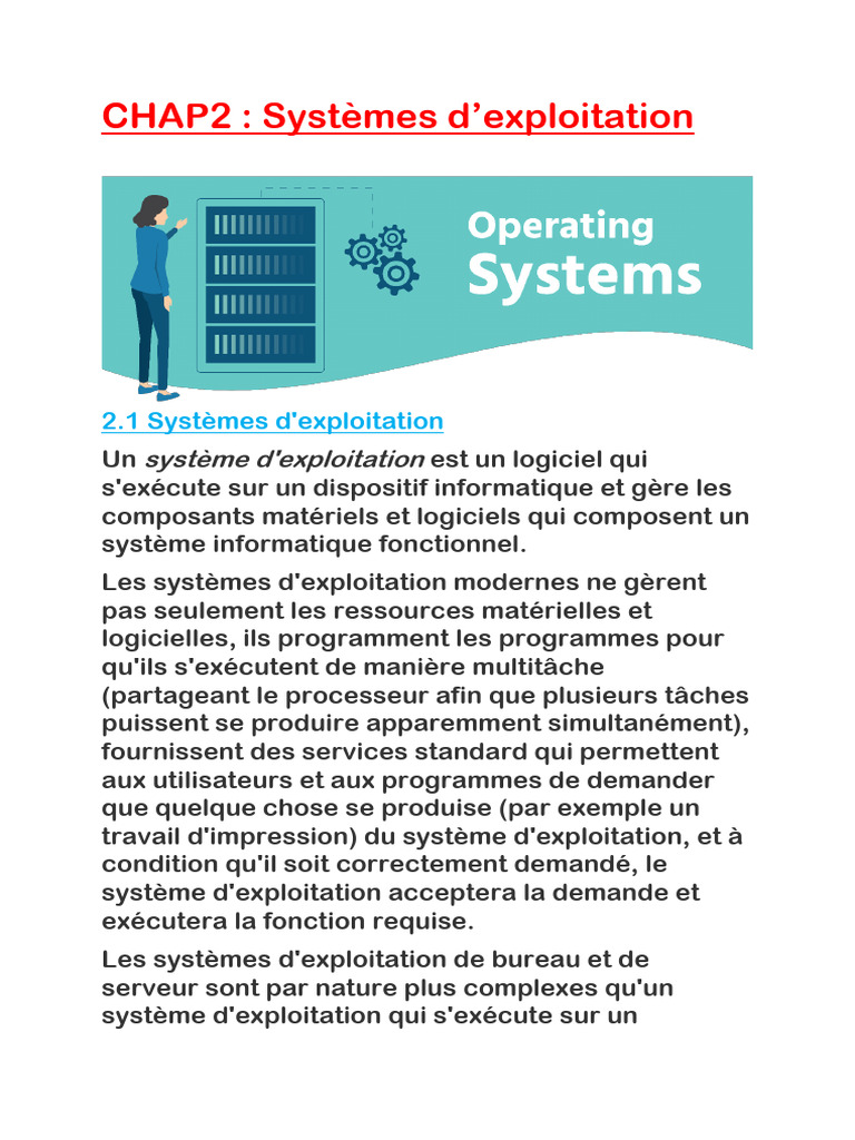 CHAP 2 Linux | PDF | Distribution Linux | Système d'exploitation