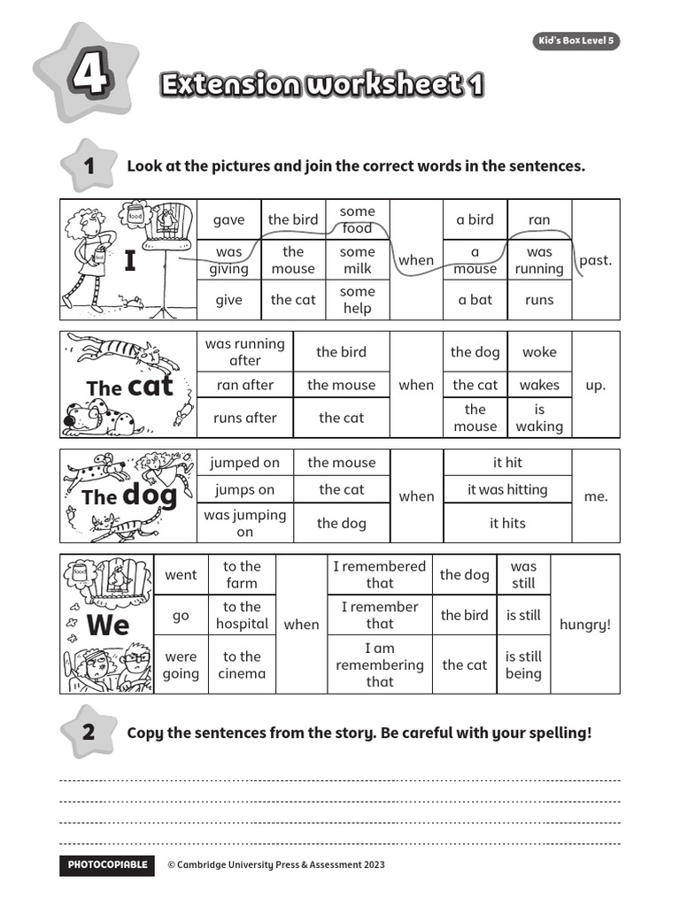 KidsBox Level5 Unit4 Extension Worksheet 1 | PDF