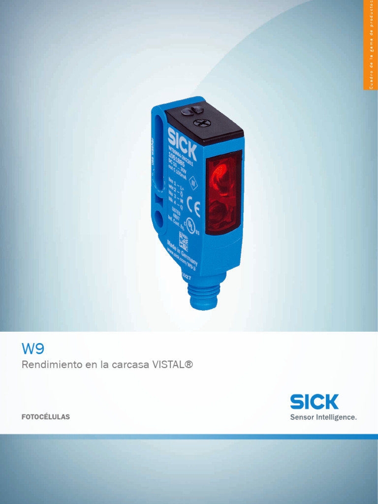 Datasheet Células Fotoeléctricas SICK W9 | PDF | Diodo emisor de luz ...